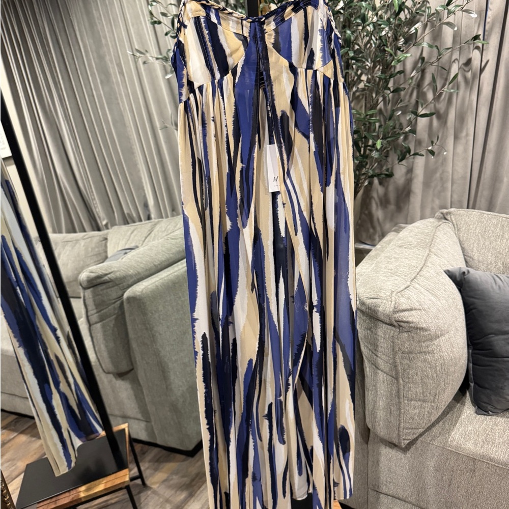 Misa Los Angeles Mayte Bustier Cup Chiffon Top-Striped Instinct - Picture 2 of 4